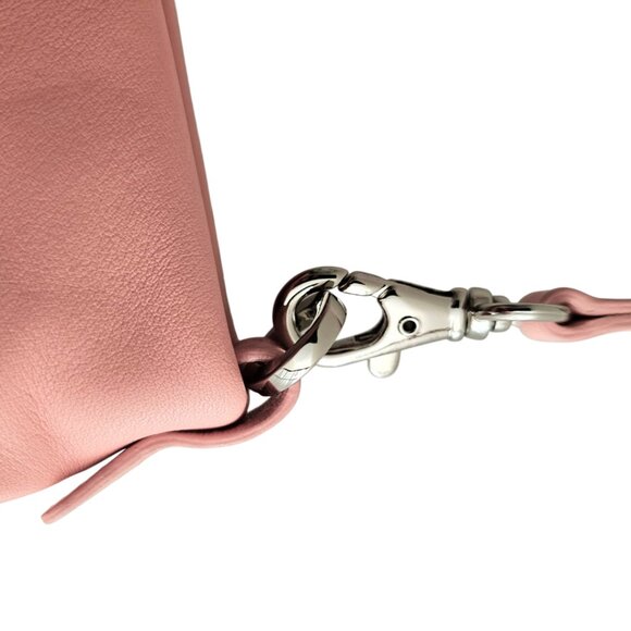 Casual Corner Leather Baguette Shoulder Bag Clutch | NWT | Salmon Pink - Picture 7 of 12